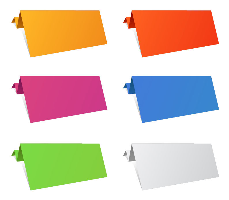 free vector Colorful Origami Paper Sheets
